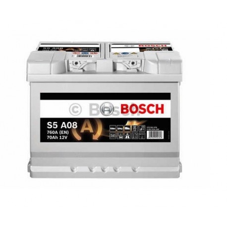 Εικόνα 1 από 1 — Μπαταρια Αυτοκινητου Bosch S5A08 70ah AGM CCA 760A Start/ Stop