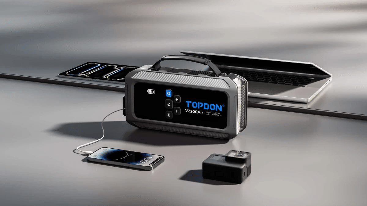 Εικόνα 3 από 8 — Εκκινητής λιθίου TOPDON V2200Air 2200A