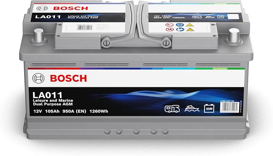 Εικόνα 1 από 1 — Μπαταρία για σκάφος BOSCH LA011 DUAL 105ah – 950A(EN) 12V