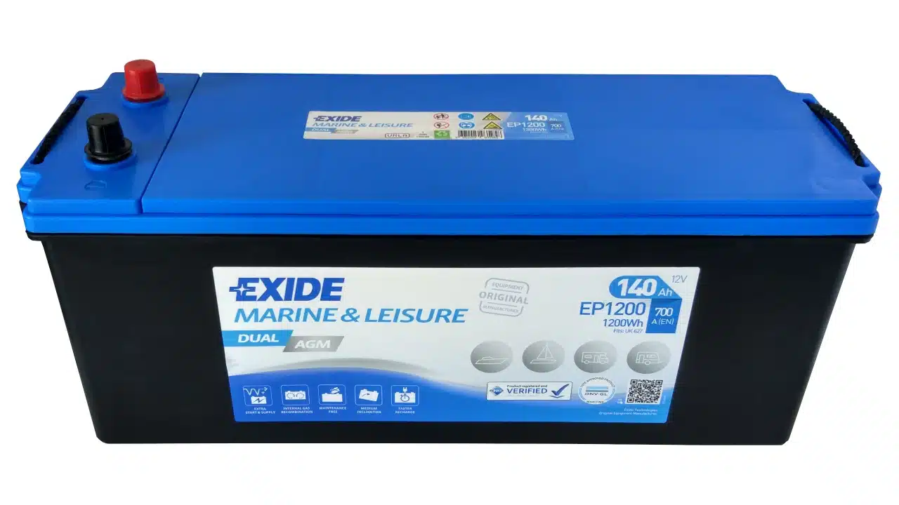 Εικόνα 1 από 1 — Μπαταρία για σκάφος EXIDE EP1200 DUAL AGM 140ah – 700A(EN) 12V