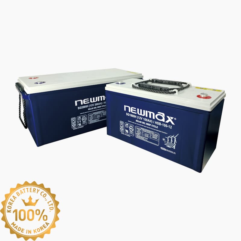 Εικόνα 1 από 1 — Μπαταρία Newmax 120Ah 12v sealed GEL SG1200H, Μπαταρία φωτοβολταϊκών – βαθειάς εκφόρτισης