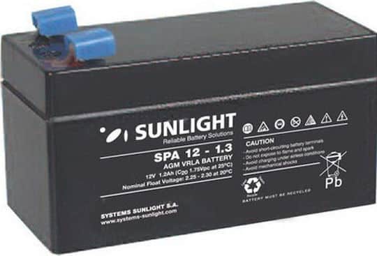 Εικόνα 1 από 1 — Μπαταρια Συναγερμου 12V/1.3Ah Sunlight VRLA
