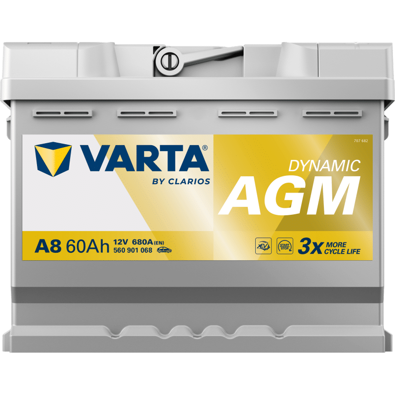 Εικόνα 1 από 1 — Μπαταρια Αυτοκινητου Varta A8 60ah AGM CCA 680A Start/ Stop
