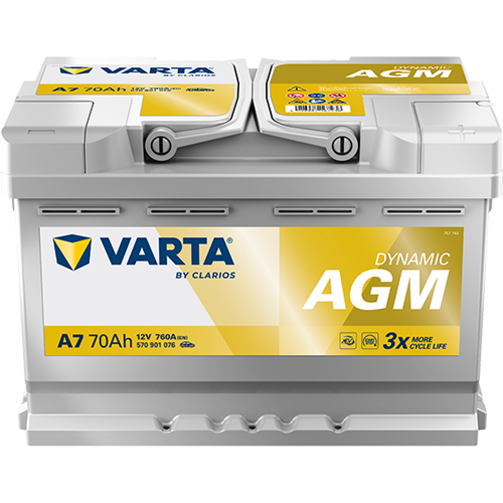 Εικόνα 1 από 1 — Μπαταρια Αυτοκινητου Varta A7 70ah AGM CCA 760A Start/ Stop