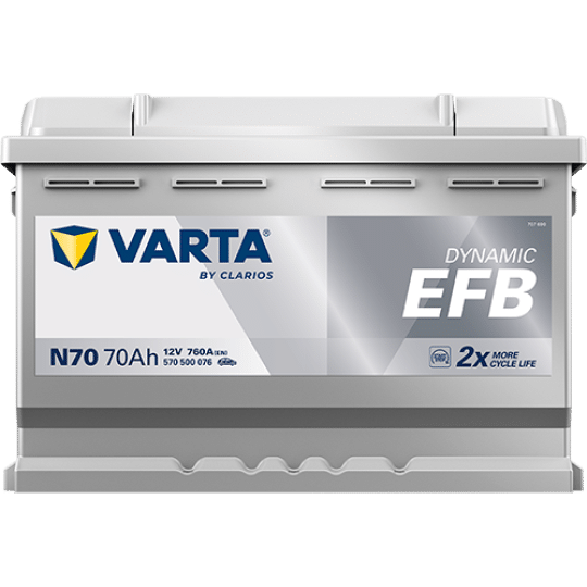 Εικόνα 1 από 1 — Μπαταρια Αυτοκινητου Varta N70 70ah EFB CCA 760A Start/ Stop