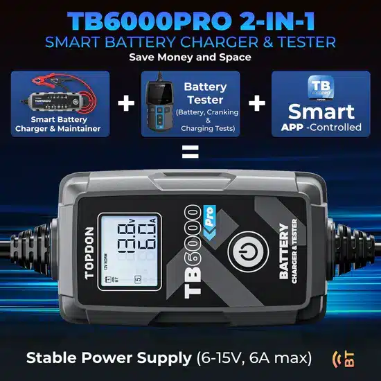 Εικόνα 7 από 7 — Φορτιστής μπαταρίας TOPDON TB6000PRO