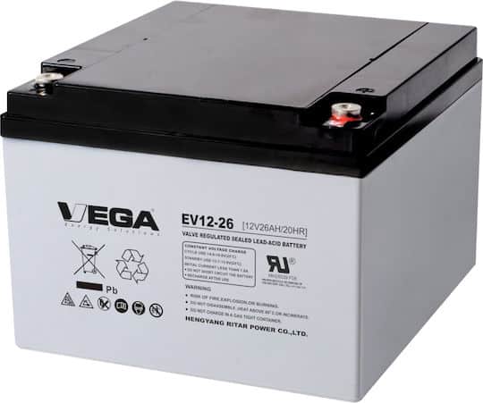 Εικόνα 1 από 1 — Vega Ritar EV12-26 Μπαταρία UPS με Χωρητικότητα 26Ah και Τάση 12V