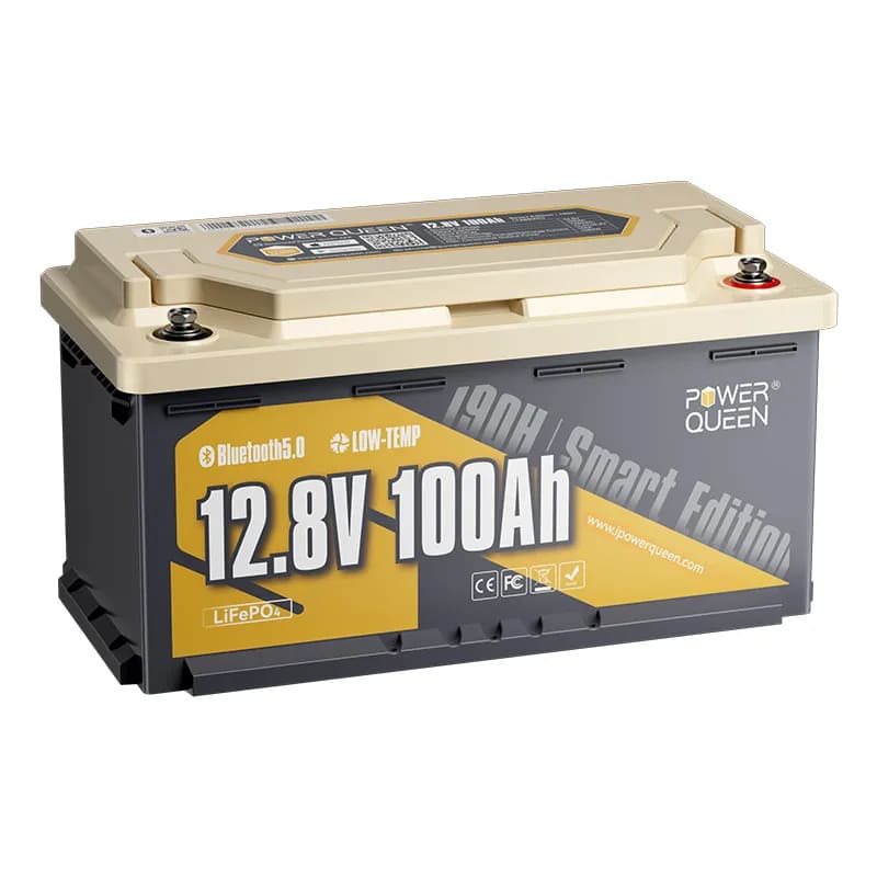 Εικόνα 1 από 1 — Μπαταρία λιθίου Power Queen 100Ah 190H LifePo4 12.8V Smart