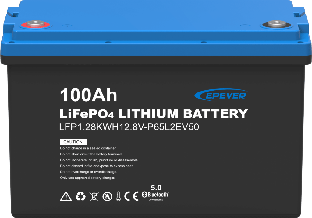 Εικόνα 4 από 5 — EPEVER EP-LFP12100BL ΜΠΑΤΑΡΙΑ ΛΙΘΙΟΥ ΜΕ BLUETOOTH 1.28KWH 12V IP65 ΓΙΑ ΦΩΤΟΒΟΛΤΑΙΚΑ ΚΑΙ ΣΚΑΦΗ