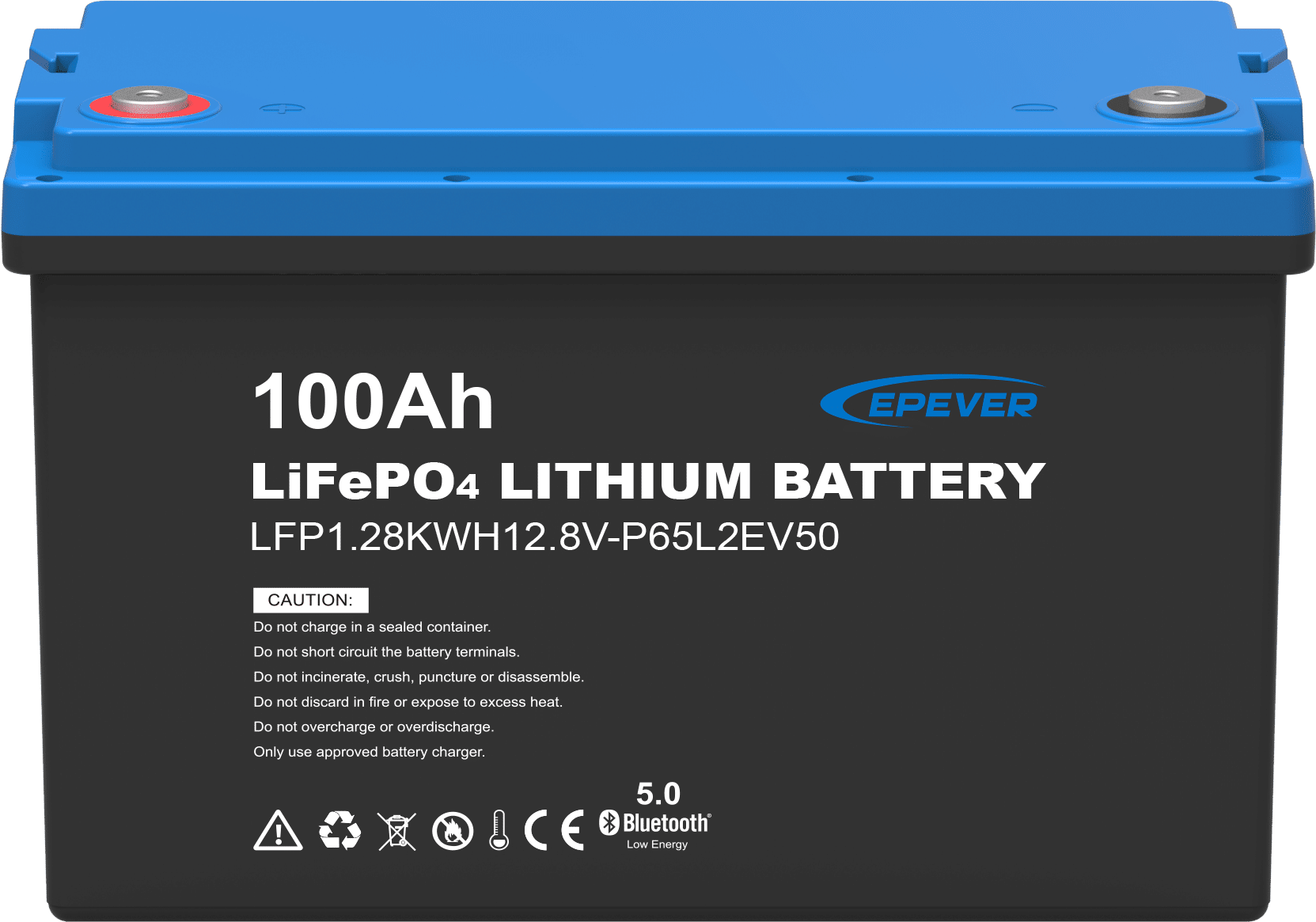 Εικόνα 4 από 5 — EPEVER EP-LFP12100BL ΜΠΑΤΑΡΙΑ ΛΙΘΙΟΥ ΜΕ BLUETOOTH 1.28KWH 12V IP65 ΓΙΑ ΦΩΤΟΒΟΛΤΑΙΚΑ ΚΑΙ ΣΚΑΦΗ