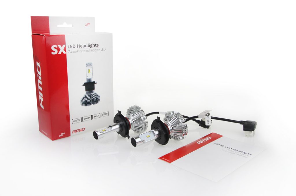 Εικόνα 6 από 7 — Amio – Λαμπτήρες SX SERIES τύπου H4 τάση λειτουργίας 6/12V απόδοσης 40W 6000K 3200lm με ενσωματωμένη ψύκτρα για Επιβατικά Αυτοκίνητα και Μοτοσυκλέτες – 2 τεμ. (01062/AM)