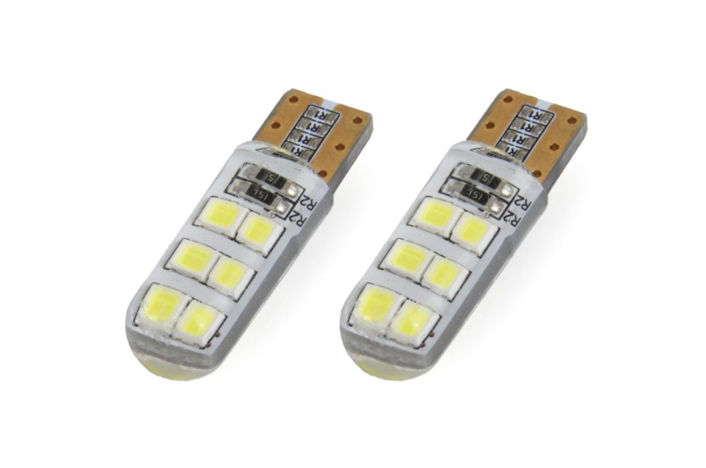 Εικόνα 1 από 1 — Amio – Λαμπάκια LED Standard Silica 12SMD τύπου T10 τάση λειτουργίας 12V απόδοσης 1.5W χρώμα λευκό για Επιβατικά Αυτοκίνητα – 2 τεμ. (01095/AM)