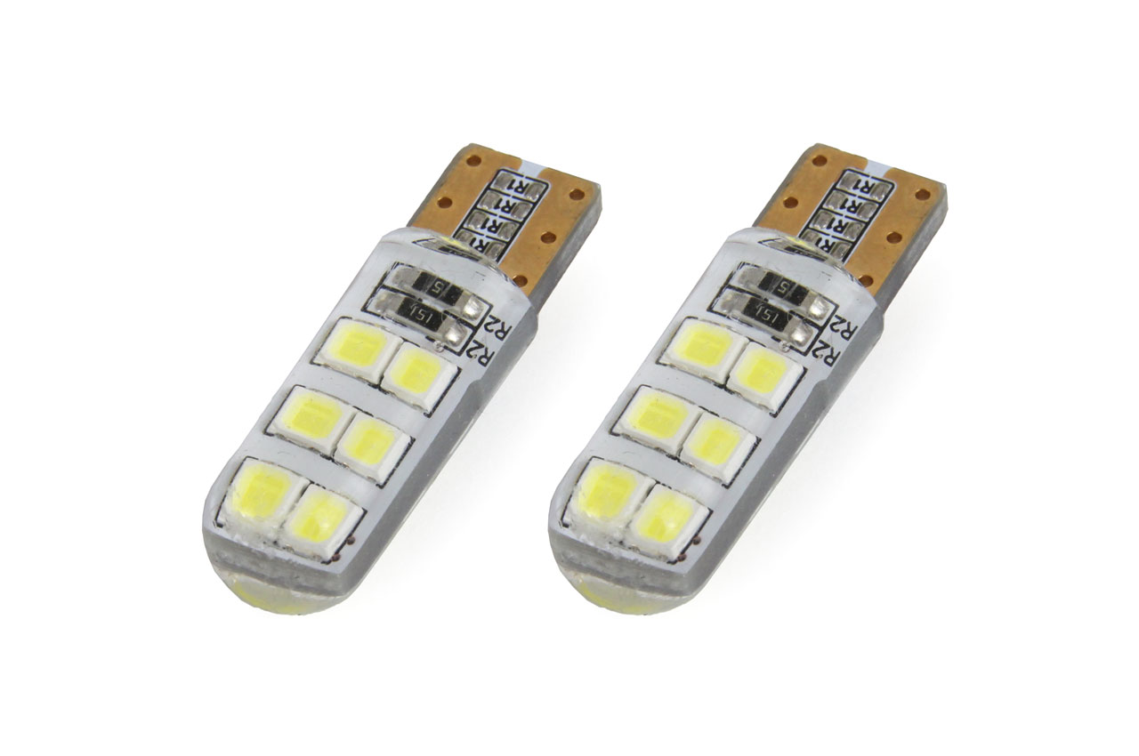 Εικόνα 1 από 1 — Amio – Λαμπάκια LED Standard Silica 12SMD τύπου T10 τάση λειτουργίας 12V απόδοσης 1.5W χρώμα λευκό για Επιβατικά Αυτοκίνητα – 2 τεμ. (01095/AM)