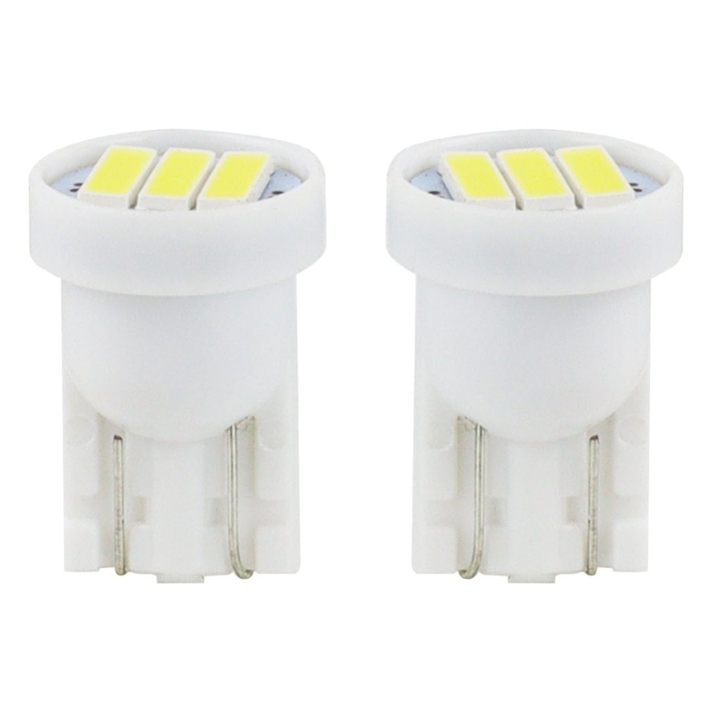 Εικόνα 1 από 3 — Amio – Λαμπάκια LED 3SMD 7020 τύπου T10 βάση W5W W2.1×9.5d τάση λειτουργίας 12V απόδοσης 0.4W χρώμα λευκό για Επιβατικά Αυτοκίνητα – 2 τεμ. (01096/AM)