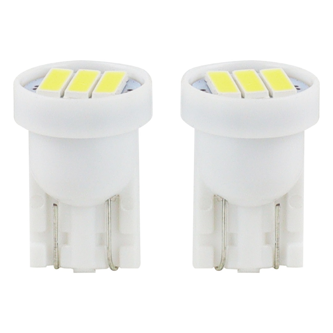Εικόνα 1 από 3 — Amio – Λαμπάκια LED 3SMD 7020 τύπου T10 βάση W5W W2.1×9.5d τάση λειτουργίας 12V απόδοσης 0.4W χρώμα λευκό για Επιβατικά Αυτοκίνητα – 2 τεμ. (01096/AM)