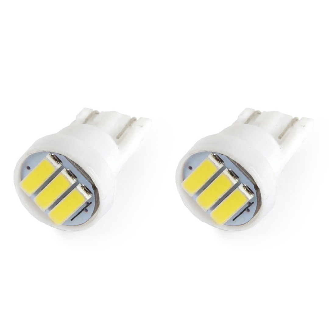 Εικόνα 2 από 3 — Amio – Λαμπάκια LED 3SMD 7020 τύπου T10 βάση W5W W2.1×9.5d τάση λειτουργίας 12V απόδοσης 0.4W χρώμα λευκό για Επιβατικά Αυτοκίνητα – 2 τεμ. (01096/AM)