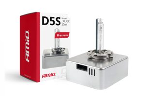 Amio - Ανταλλακτική λάμπα τύπου D5S xenon premium τάση λειτουργίας 12V Kelvin 5000K απόδοση 25W – 1 τεμ. (01220/AM)