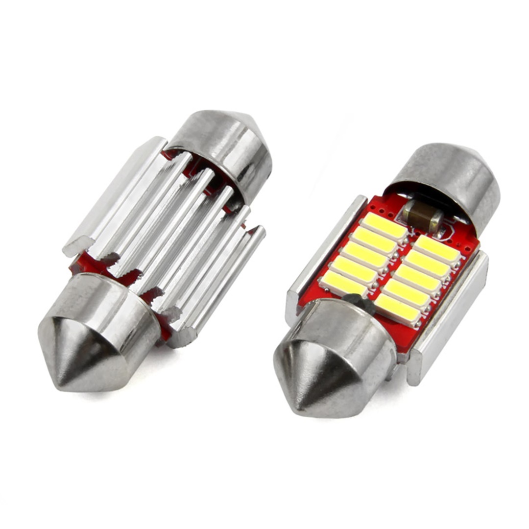 Εικόνα 1 από 1 — Amio – Λάμπες LED Πλαφονιέρας 31mm 12/24V 2W 5600K 10 LED CAN-BUS Festoon Λευκό Φως για Εσωτερικό Φωτισμό Καμπίνας και Πινακίδα Αυτοκινήτου – 1 σετ (01288/AM)