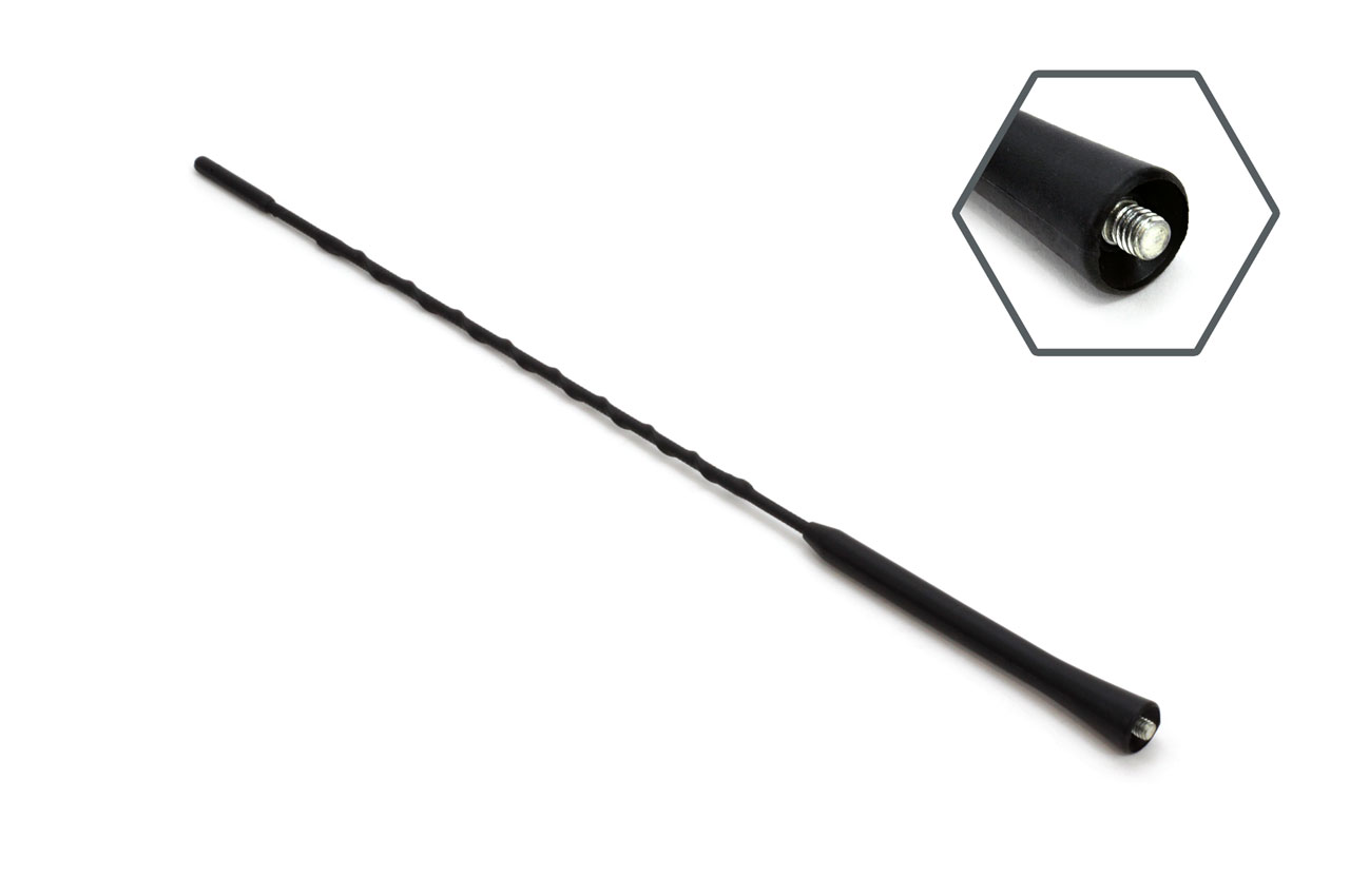 Εικόνα 3 από 3 — Amio – Κεραία Αυτοκινήτου ANTM08 40cm 6mm Καθολικής Χρήσης για Λήψη Ραδιοφώνου FM AM – 1 τεμ. (01296/AM)