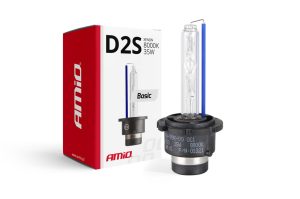 Amio - Ανταλλακτική Λάμπα D2S Xenon 12V 35W 8000K Basic Σειρά P32d-2 Μπλε-Λευκό Φως για Φώτα Αυτοκινήτου - 1 τεμ. (01321/AM)