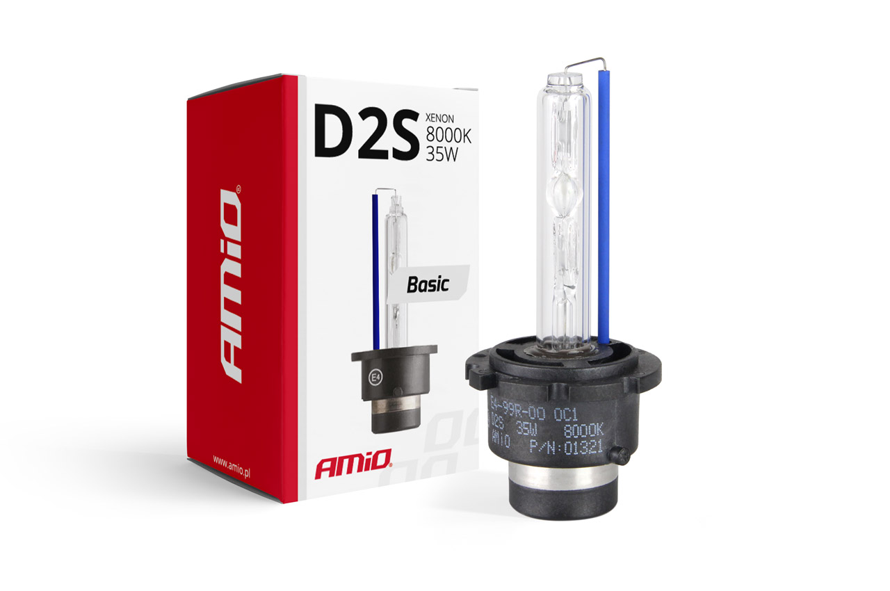 Εικόνα 1 από 1 — Amio – Ανταλλακτική Λάμπα D2S Xenon 12V 35W 8000K Basic Σειρά P32d-2 Μπλε-Λευκό Φως για Φώτα Αυτοκινήτου – 1 τεμ. (01321/AM)