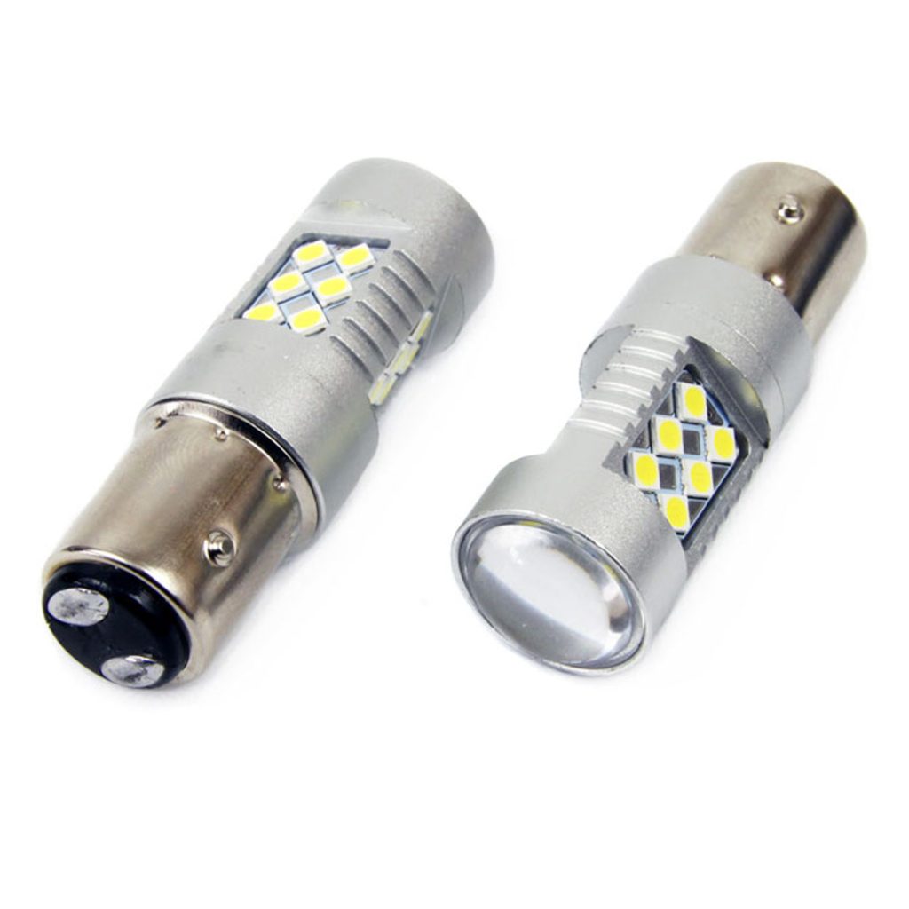 Εικόνα 2 από 2 — Amio – LED CANBUS P21/5W BA15d 12/24V 24xSMD 3030 6000K Λευκό για Φώτα Αυτοκινήτου & Φορτηγού – 2 Τεμ. (01438/AM)