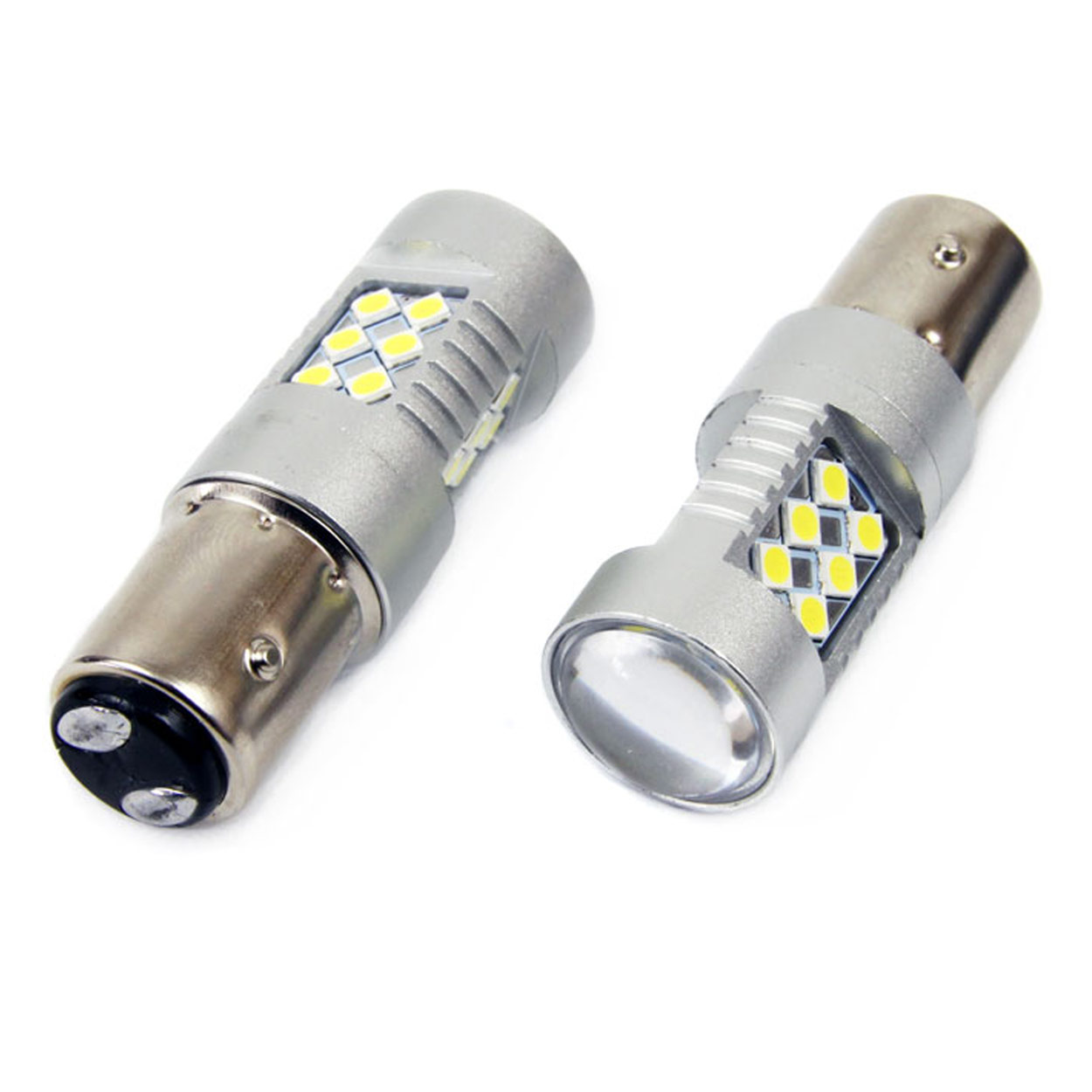 Εικόνα 2 από 2 — Amio – LED CANBUS P21/5W BA15d 12/24V 24xSMD 3030 6000K Λευκό για Φώτα Αυτοκινήτου & Φορτηγού – 2 Τεμ. (01438/AM)