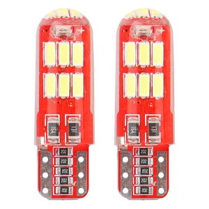 Amio – LED CANBUS T10 W5W 12V W2.1x9.5d 5600K 15xSMD 4014 Σιλικόνης Καρφωτό Λευκό για Φώτα Θέσης & Εσωτερικού Αυτοκινήτου – 2 Τεμ. (01443/AM)