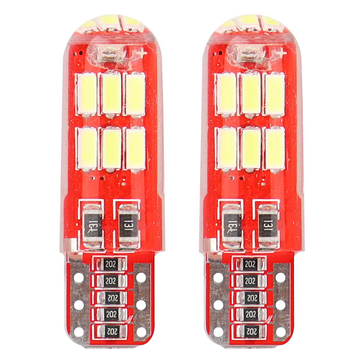 Εικόνα 1 από 3 — Amio – LED CANBUS T10 W5W 12V W2.1×9.5d 5600K 15xSMD 4014 Σιλικόνης Καρφωτό Λευκό για Φώτα Θέσης & Εσωτερικού Αυτοκινήτου – 2 Τεμ. (01443/AM)