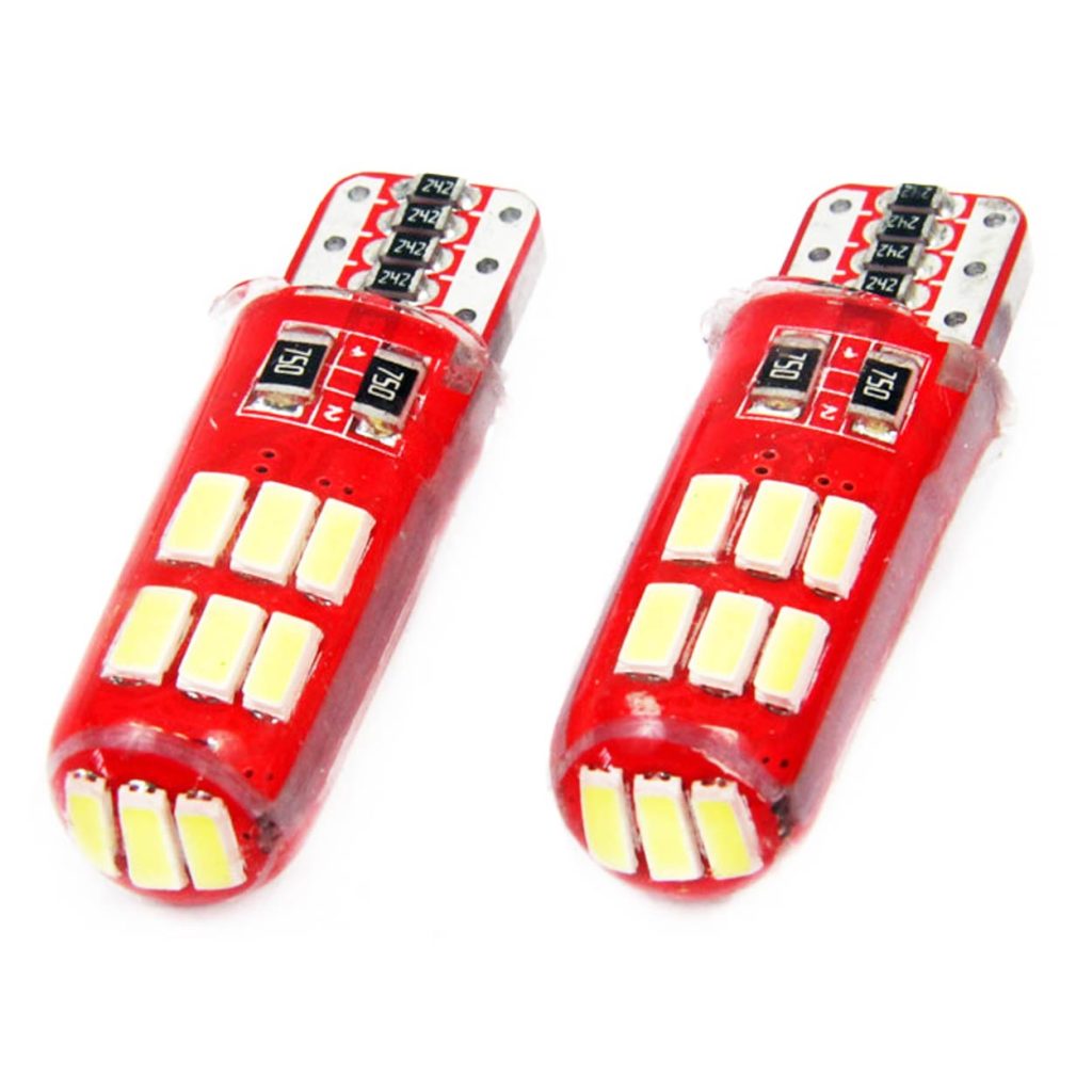 Εικόνα 2 από 3 — Amio – LED CANBUS T10 W5W 12V W2.1×9.5d 5600K 15xSMD 4014 Σιλικόνης Καρφωτό Λευκό για Φώτα Θέσης & Εσωτερικού Αυτοκινήτου – 2 Τεμ. (01443/AM)