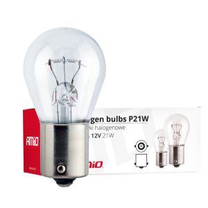 Amio – Λαμπτήρες Αλογόνου P21W BA15s 12V 21W για Φώτα Αυτοκινήτου Σε Κουτί – 10 Τεμ. (01491/AM)