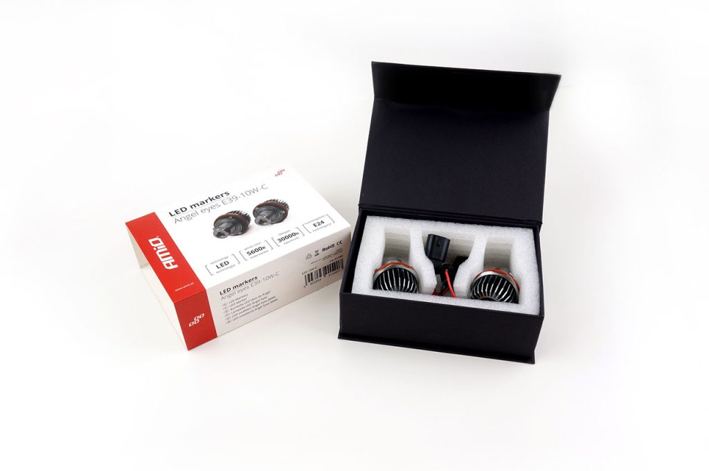 Εικόνα 4 από 4 — Amio – LED Λαμπάκια Angel Eyes 10W 270lm 5600K CANBUS για BMW Σειρά 1 3 5 για Καθαρό Λευκό Φως & Χωρίς Σφάλματα – Σετ 2 Τεμ. (01540/AM)