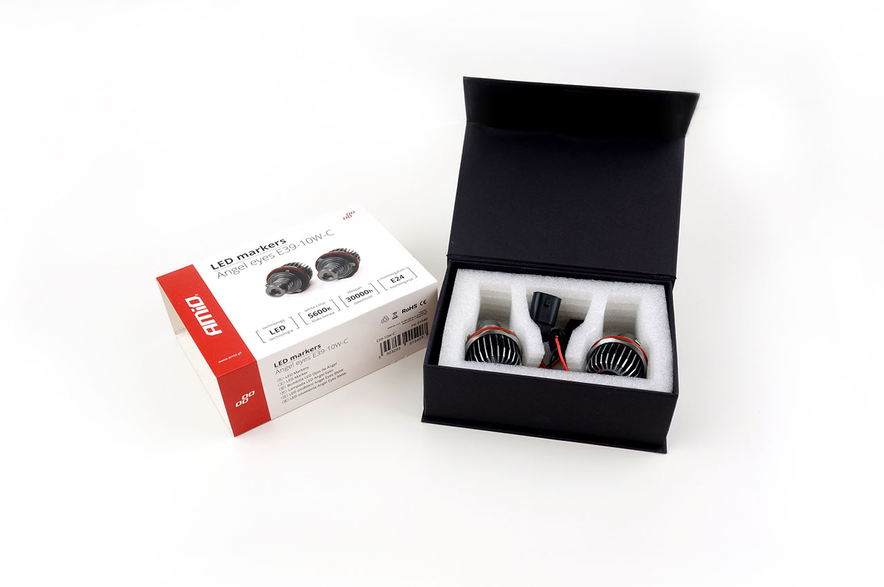 Εικόνα 4 από 4 — Amio – LED Λαμπάκια Angel Eyes 10W 270lm 5600K CANBUS για BMW Σειρά 1 3 5 για Καθαρό Λευκό Φως & Χωρίς Σφάλματα – Σετ 2 Τεμ. (01540/AM)