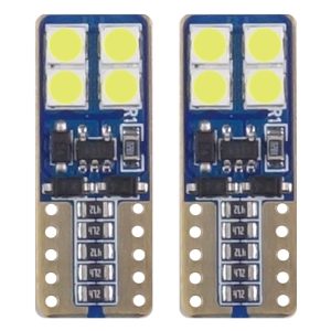 Amio – Λαμπάκια LED T10 W5W 12/24V 2W 5600K 8xSMD 2835 CANBUS Καρφωτά για Ισχυρό Λευκό Φωτισμό χωρίς Σφάλματα – Σετ 2 Τεμ. (01635/AM)