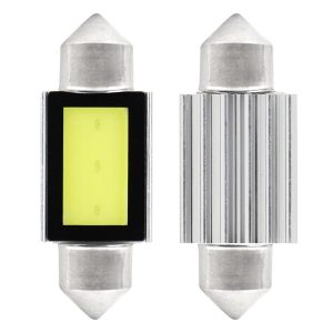 Amio – Λαμπάκια Πλαφονιέρας LED 36mm C5W C10W 12V 2.4W 5600K 3xCOB CANBUS για Ισχυρό Ομοιόμορφο Φωτισμό Εσωτερικού – Σετ 2 Τεμ. (01639/AM)