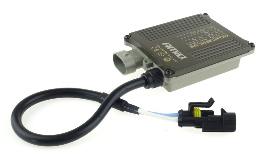 Εικόνα 2 από 3 — Amio – Kit Xenon Bi-Xenon H4-3 6000K 35W CANBUS 12/24V για ισχυρό φωτισμό δρόμου και καθαρή δέσμη χωρίς σφάλματα στο καντράν – 1 Σετ (01792/AM)