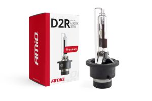 Amio - Λάμπα Xenon D2R 6000K 35W 12V Premium για αντικατάσταση εργοστασιακών και aftermarket xenon με καθαρό λευκό φωτισμό και σταθερή απόδοση χωρίς τροποποιήσεις - 1 Τεμ. (01971/AM)