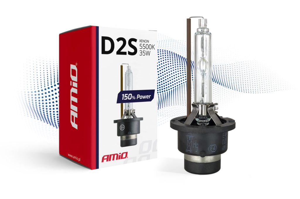 Εικόνα 1 από 1 — Amio – Λάμπα Xenon D2S 5500K 35W 12V 150% Power για αντικατάσταση εργοστασιακών και aftermarket xenon με έως 50% περισσότερο φως και καθαρή δέσμη – 1 Τεμ. (01973/AM)