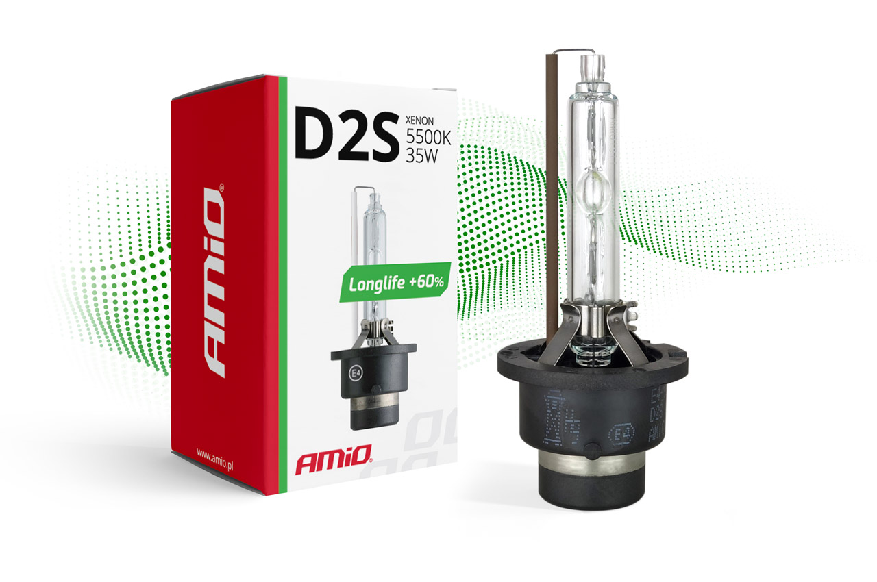 Εικόνα 1 από 1 — Amio – Λάμπα Xenon D2S 5500K 35W 12V LongLife +60% για αντικατάσταση εργοστασιακών και aftermarket xenon με μεγαλύτερη διάρκεια ζωής και σταθερή απόδοση – 1 Τεμ. (01974/AM)