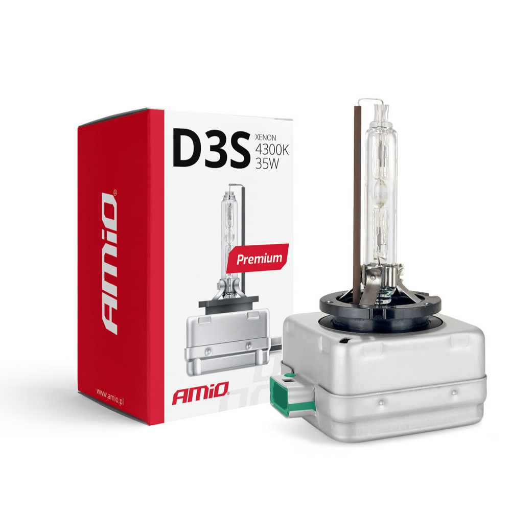 Εικόνα 1 από 3 — Amio – Λάμπα Xenon D3S 4300K 35W 12V Premium για αντικατάσταση εργοστασιακών και aftermarket xenon με φυσικό φωτισμό και σταθερή απόδοση με ενσωματωμένο igniter – 1 Τεμ. (01978/AM)