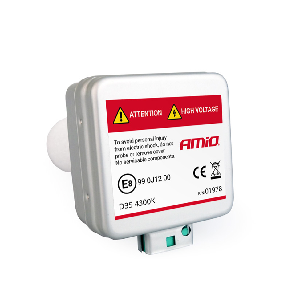 Εικόνα 2 από 3 — Amio – Λάμπα Xenon D3S 4300K 35W 12V Premium για αντικατάσταση εργοστασιακών και aftermarket xenon με φυσικό φωτισμό και σταθερή απόδοση με ενσωματωμένο igniter – 1 Τεμ. (01978/AM)
