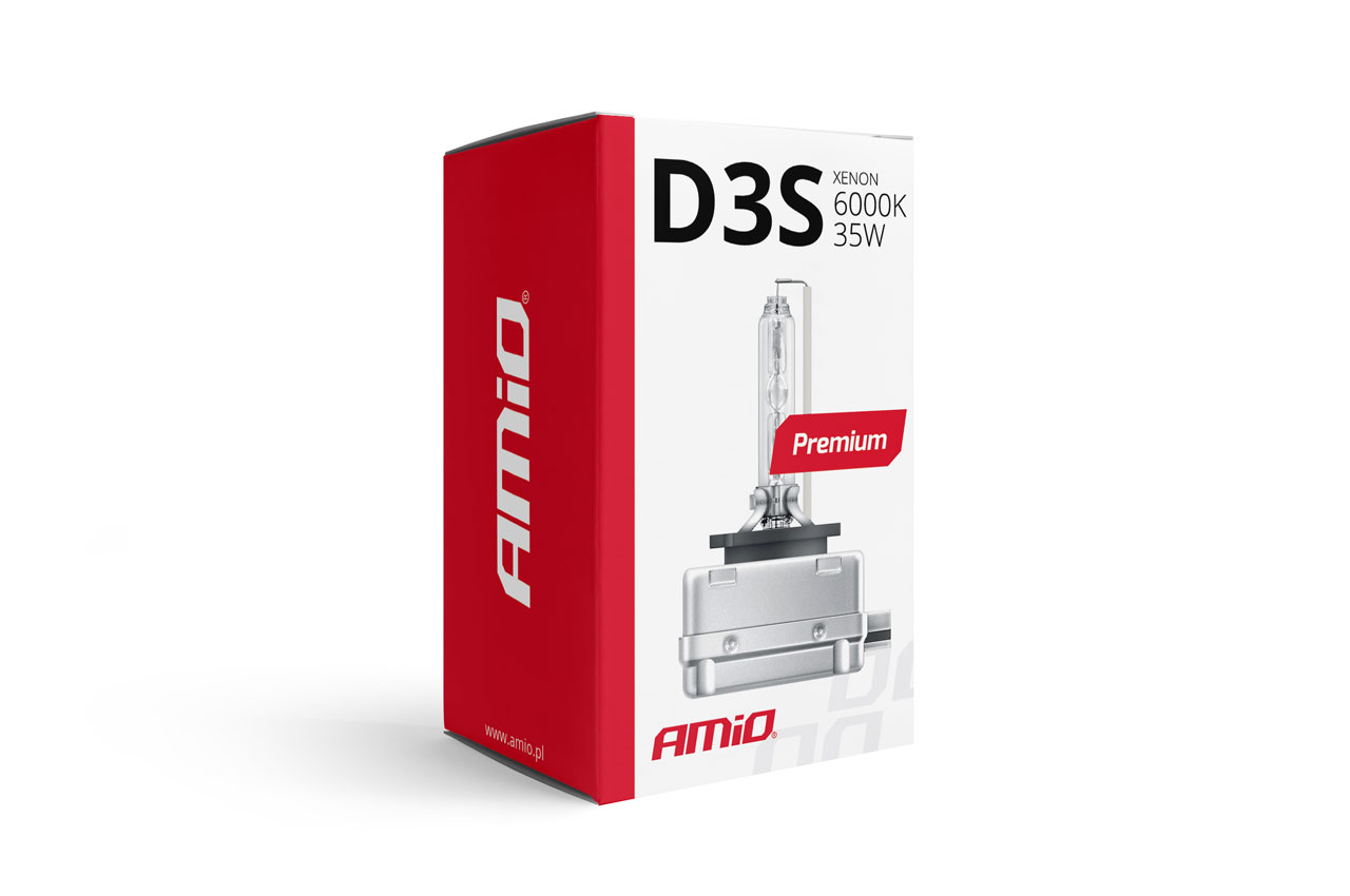 Εικόνα 2 από 3 — Amio – Λάμπα Xenon D3S 6000K 35W 12V Premium για αντικατάσταση εργοστασιακών και aftermarket xenon με καθαρό λευκό φωτισμό και σταθερή απόδοση με ενσωματωμένο igniter – 1 Τεμ. (01979/AM)