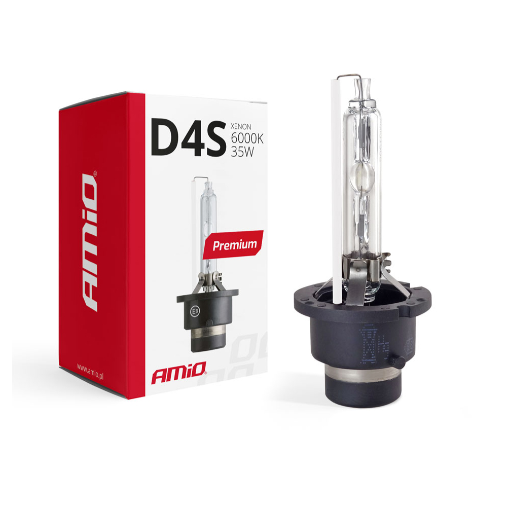 Εικόνα 1 από 1 — Amio – Λάμπα Xenon D4S 6000K 35W 12V Premium για αντικατάσταση εργοστασιακών και aftermarket xenon με καθαρό λευκό φωτισμό και σταθερή απόδοση χωρίς τροποποιήσεις – 1 Τεμ. (01981/AM)