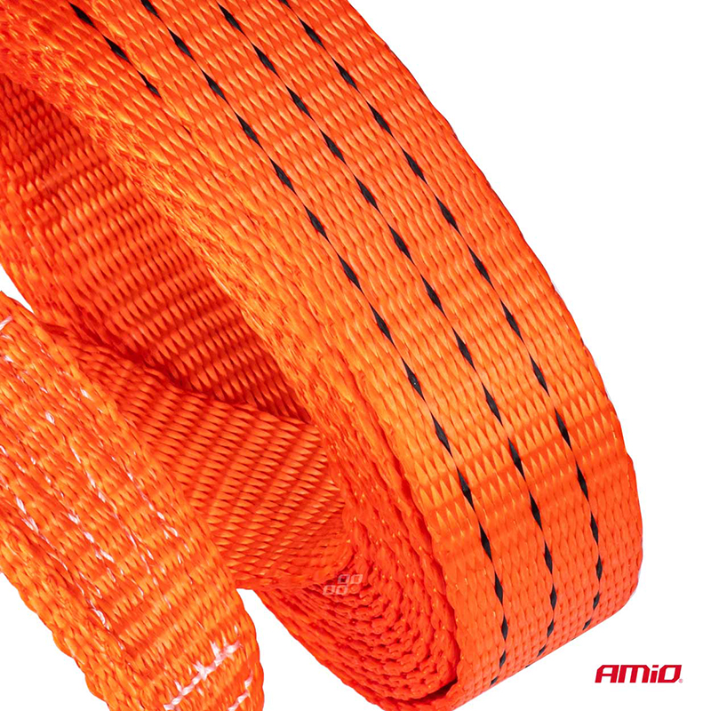 Εικόνα 2 από 4 — AMiO – Ιμάντας Ρυμούλκησης Tow Rope 35 mm 3000 kg 5 m με Γάντζους και Ασφάλεια Hook+Hook – 1 Τεμ. (02011/AM)