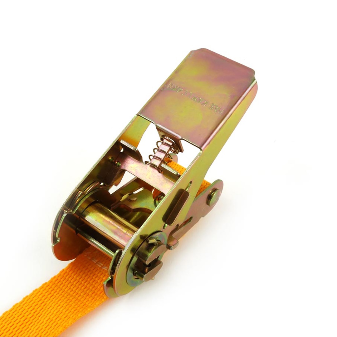 Εικόνα 2 από 3 — Amio – Ιμάντας Δεσίματος με Καστάνια πλάτους 25mm και μήκους 6m για ασφαλή συγκράτηση φορτίου βάρους έως 500kg με διπλό γάντζο και εύκολη ρύθμιση έντασης – 1 Τεμ. (02029/AM)