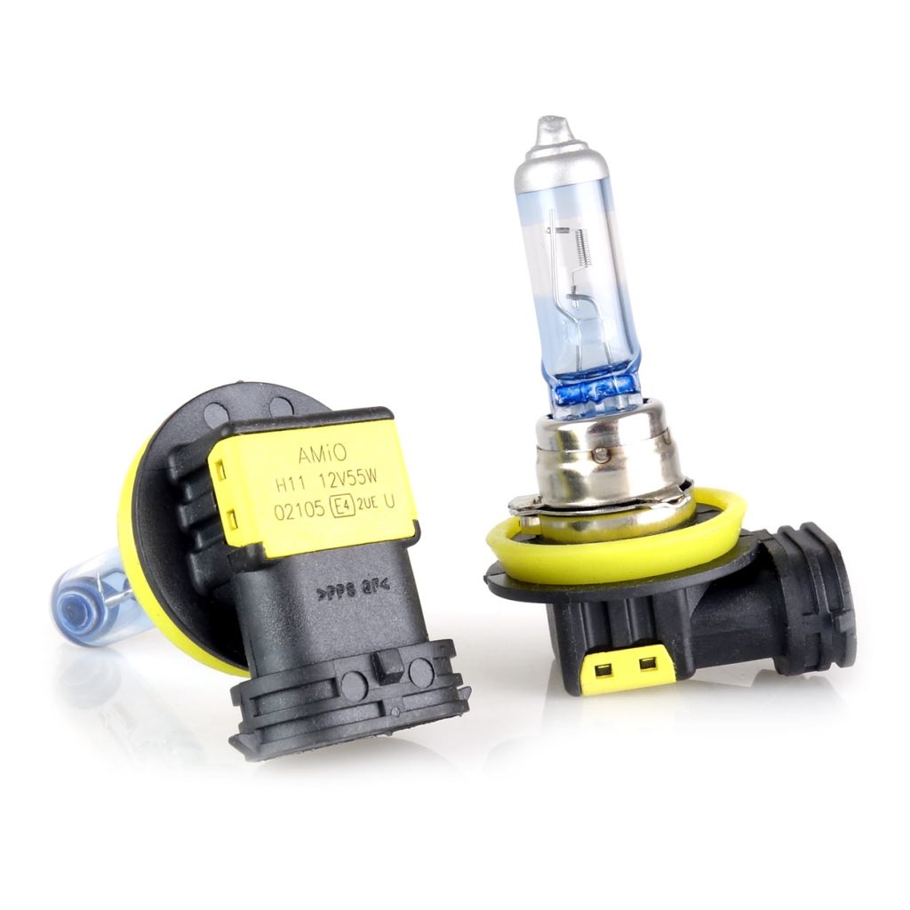 Εικόνα 3 από 5 — Amio – Λάμπες Αλογόνου H11 12V 55W PGJ19-2 LumiTec Limited με +130% Φωτεινότητα και Δέσμη έως 40m για Μεσαία & Μεγάλη Σκάλα με Λευκό Φως 4300K και UV Protection – 1 Σετ (02105/AM)