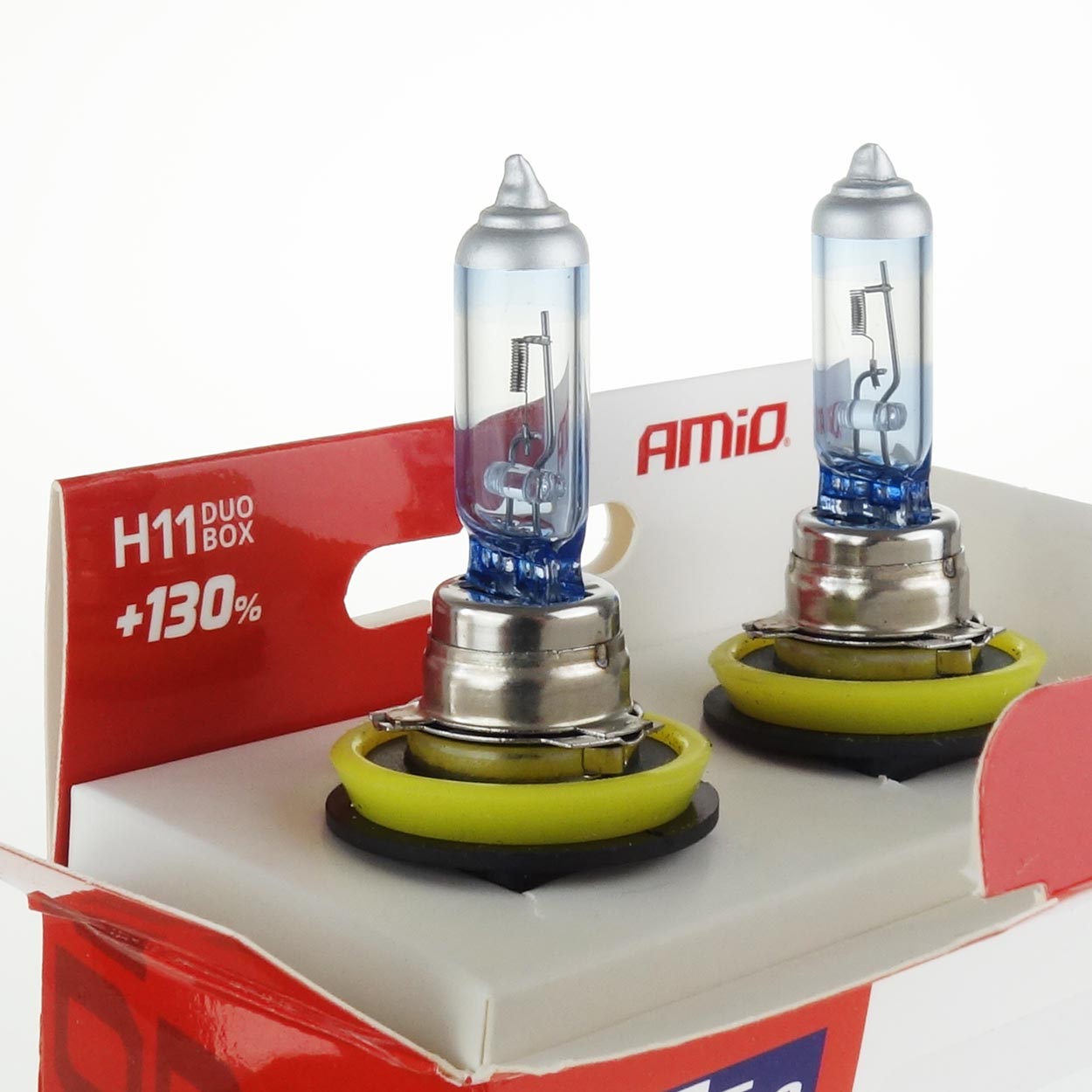 Εικόνα 4 από 5 — Amio – Λάμπες Αλογόνου H11 12V 55W PGJ19-2 LumiTec Limited με +130% Φωτεινότητα και Δέσμη έως 40m για Μεσαία & Μεγάλη Σκάλα με Λευκό Φως 4300K και UV Protection – 1 Σετ (02105/AM)