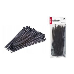 Amio – Δεματικά καλωδίων tie wrap 02153 μαύρα 3,6x150mm, εξασφαλίστε κορυφαία αντοχή και υποδειγματική συγκράτηση για κάθε τύπο βαρείας καλωδίωσης – 100 Τεμ. (02153/AM)