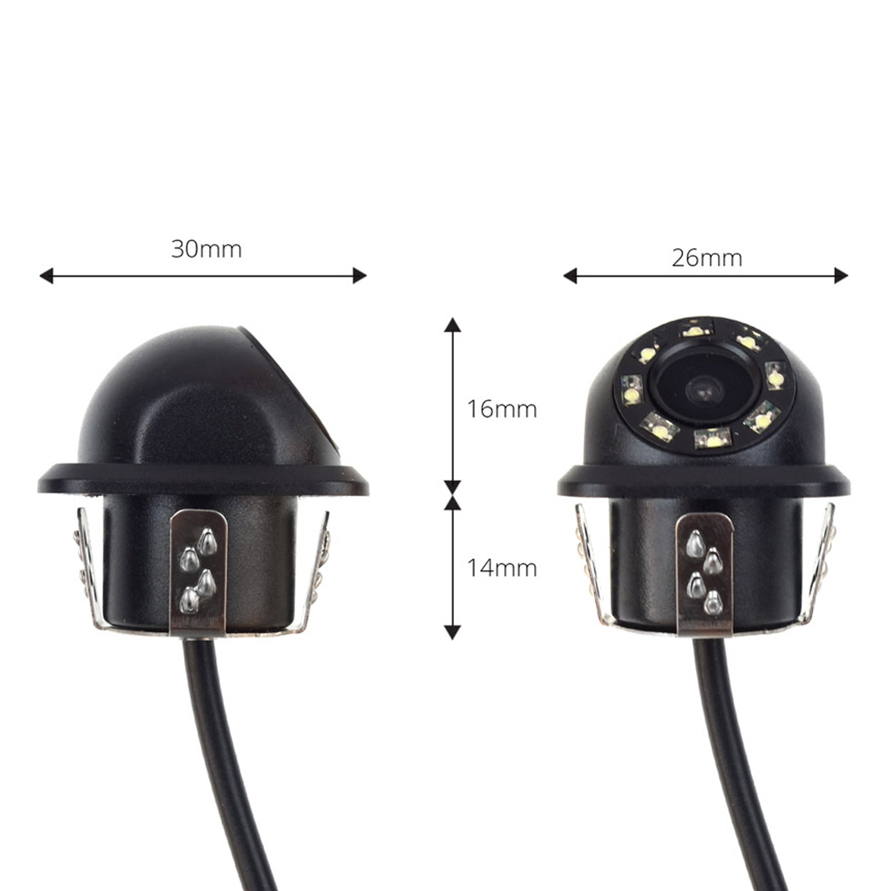 Εικόνα 4 από 5 — Amio – Κάμερα οπισθοπορείας HD-305 LED Night Vision 18mm, αναβαθμίστε την ασφάλεια στάθμευσης με φωτισμό διόδων για τέλεια ορατότητα ακόμη και στο απόλυτο σκοτάδι – 1 Τεμ. (02165/AM)
