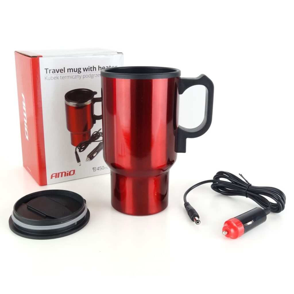 Εικόνα 1 από 1 — AMiO – Κούπα νερού αυτοκινήτου 12V 450ml, απολαύστε ζεστά ροφήματα στη σωστή θερμοκρασία κατά τη διάρκεια του ταξιδιού σας – 1 Τεμ. (02177/AM)